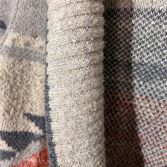 Lucky Brand Womens Aztec Southwest Heavyweight Sweater Neutral Long Staple Small - Picture 7 of 12